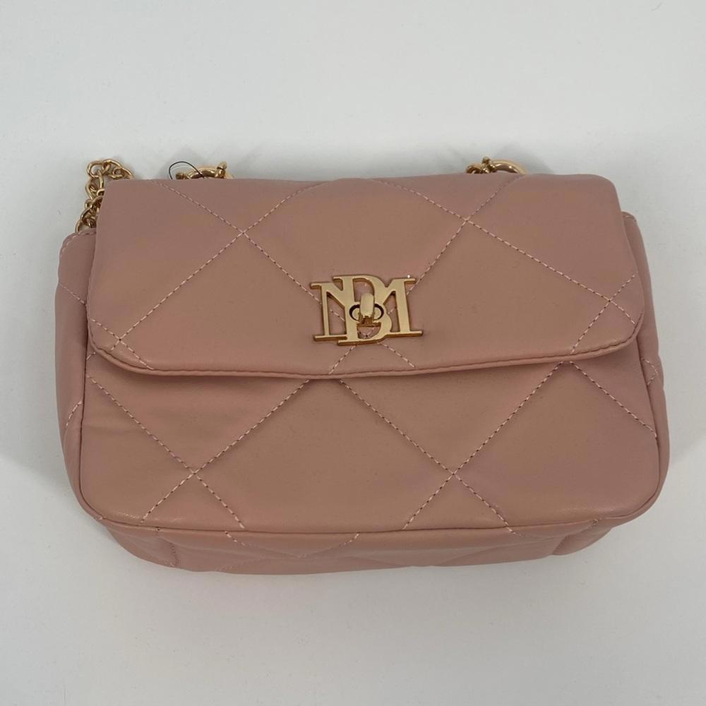 Badgley Mischka Quilted Crossbody Bag with Gold Hardware